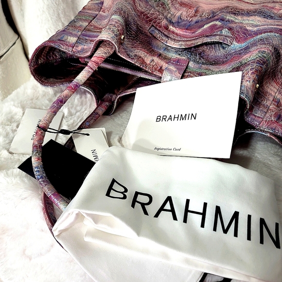 ✨️ Brahmin Melbourne Designer Shoulder Bag Purse Business Laptop Everyday NWT - Picture 6 of 16